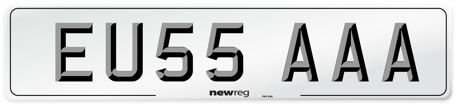 EU55 AAA Number Plate from New Reg